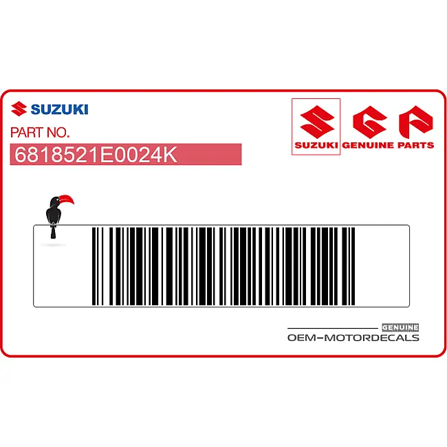 Suzuki RF900R Adesivo carena inferiore lato destro OEM 6818521E0024K autentico adesivo vinilico originale