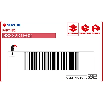 Aufkleber mit Reifendruck-Warnhinweis