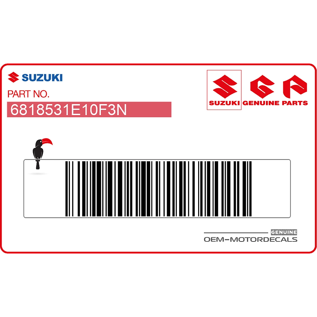 Suzuki RF900R Untere Verkleidung Aufkleber Rechte Seite OEM 6818531E10F3N