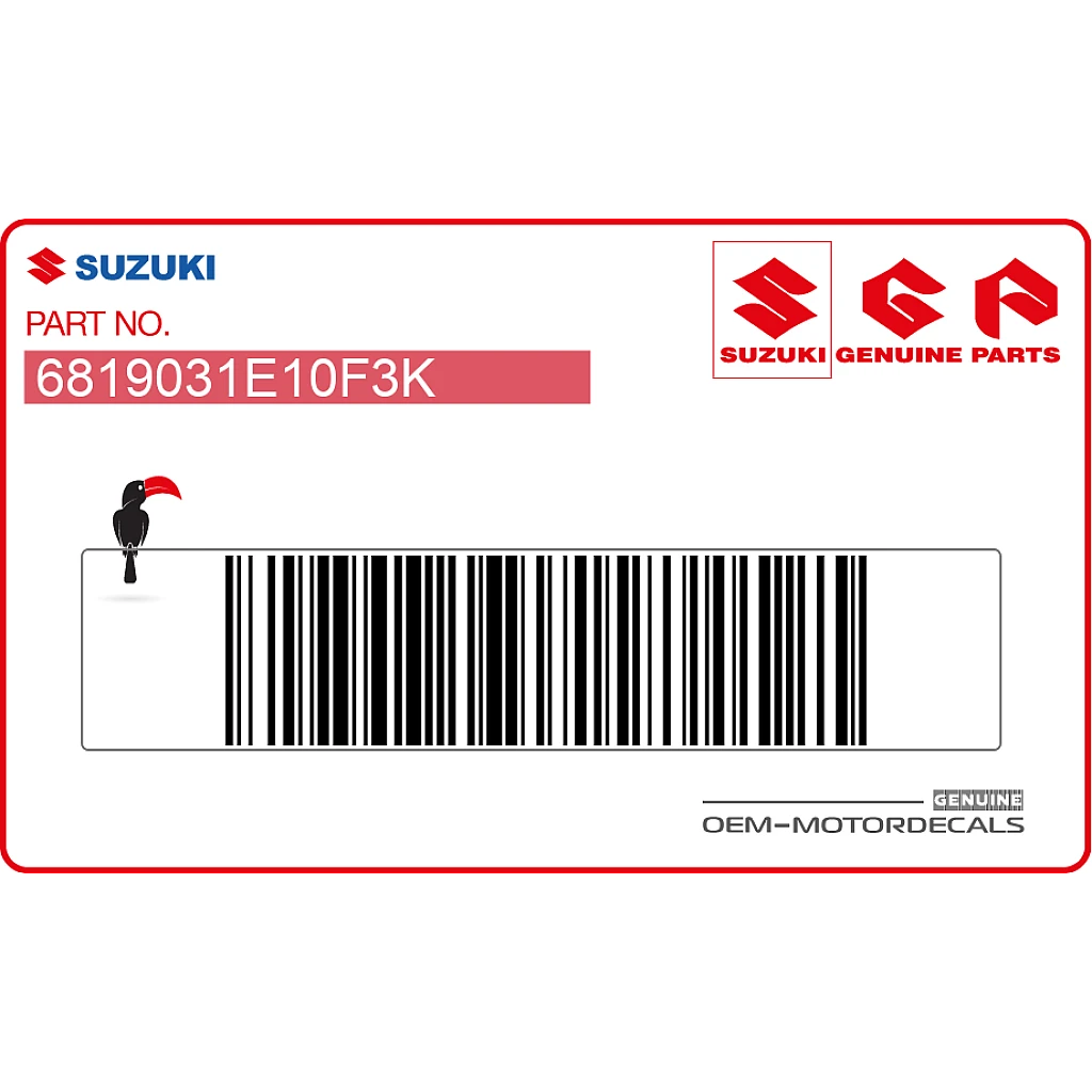 Suzuki RF900R Untere Verkleidung RF900R Aufklebersatz Links OEM 6819031E10F3K