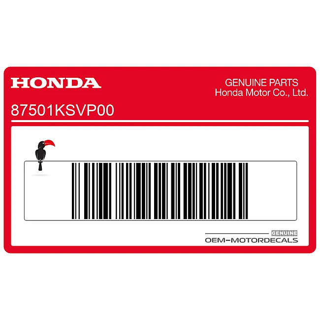 Honda NC750X Gepäckträger Warnaufkleber OEM 87501KSVP00