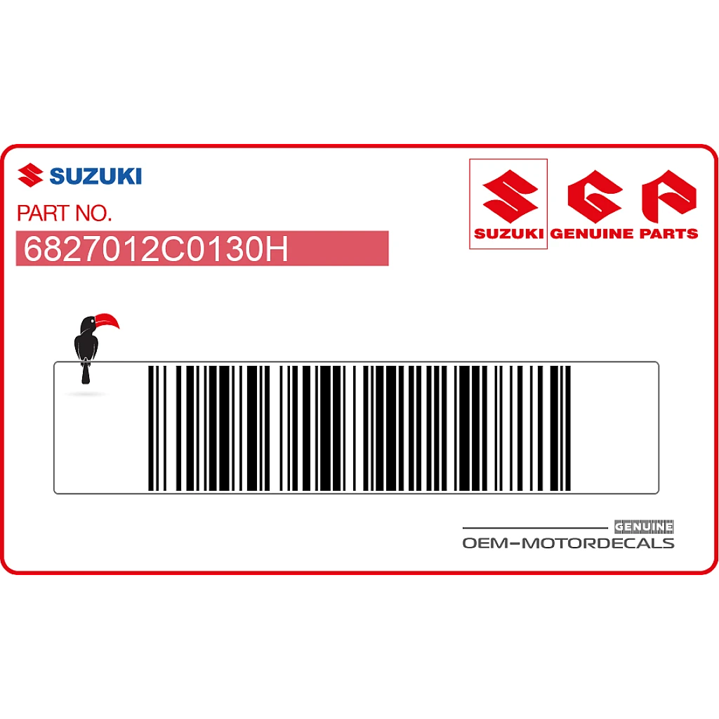 Suzuki RGV250 Linke Verkleidung RGV 250 Aufklebersatz Linke Seite OEM 6827012C0130H