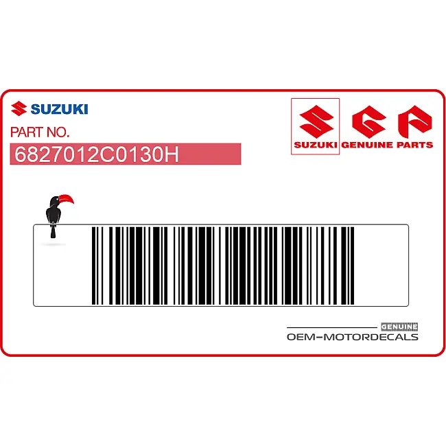 Suzuki RGV250 Set Adesivi Carenatura Sinistra Lato Sinistro OEM 6827012C0130H