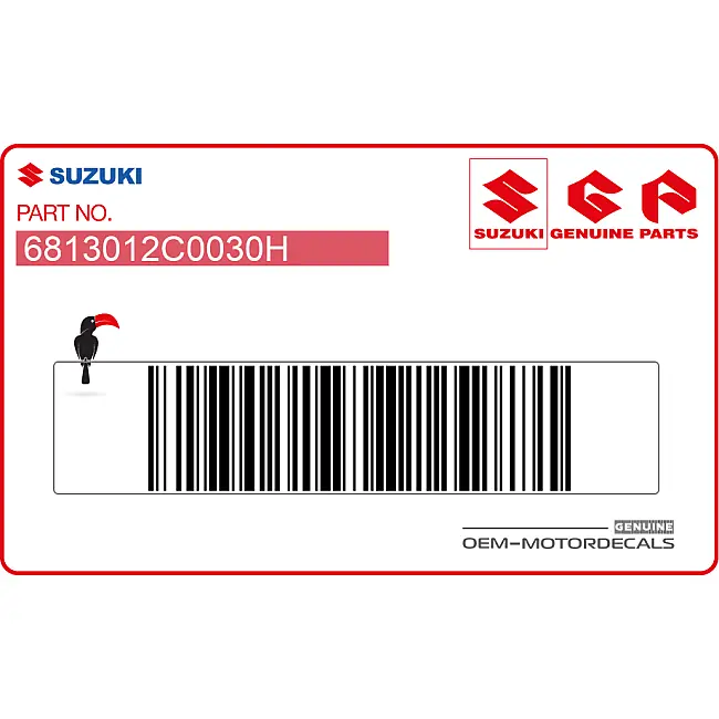 Suzuki RGV250 Set Adesivi Carenatura Telaio Lato Destro OEM 6813012C0030H Grafica Vinile Originale di Fabbrica