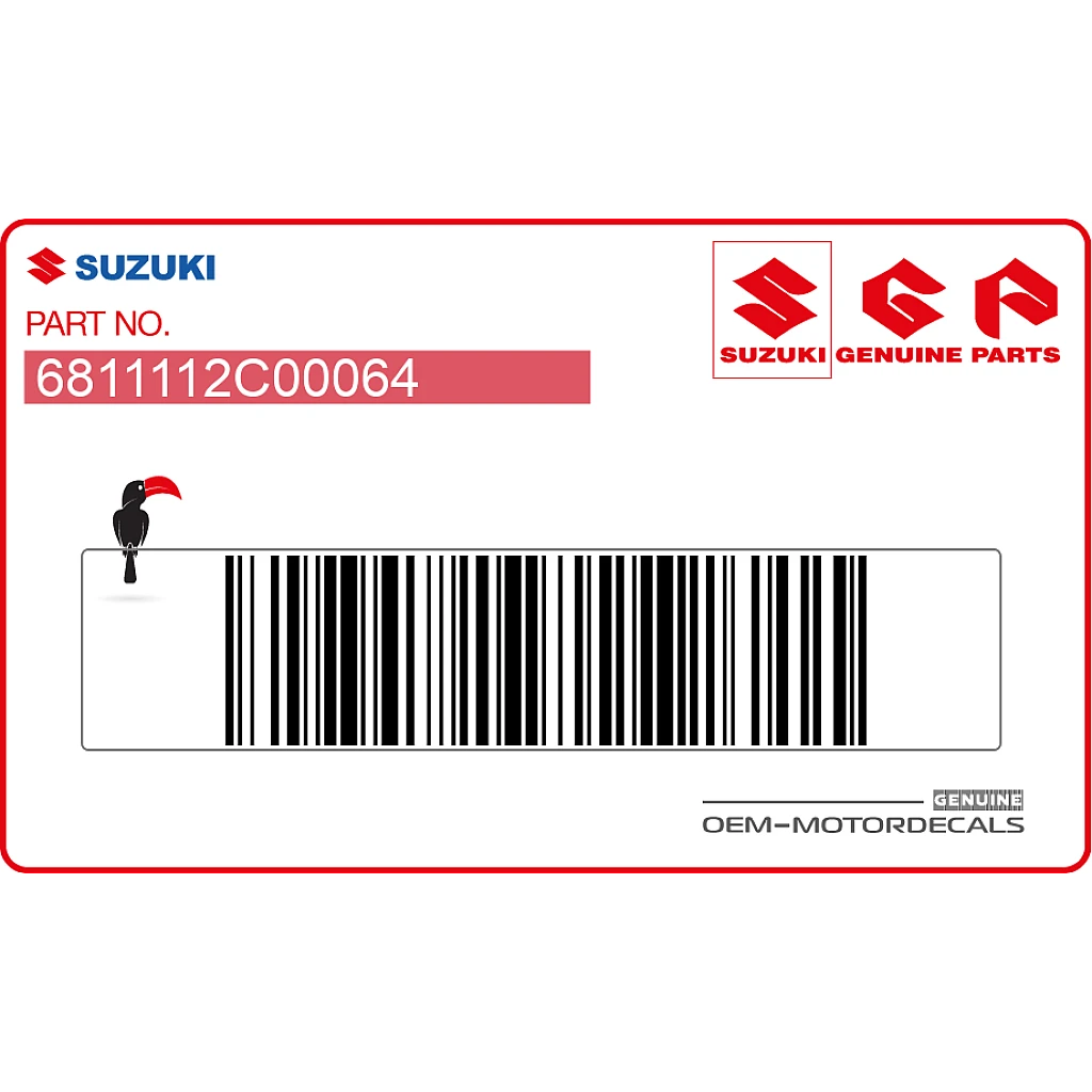 Suzuki RGV250 Tank Brandembleem OEM 6811112C00064