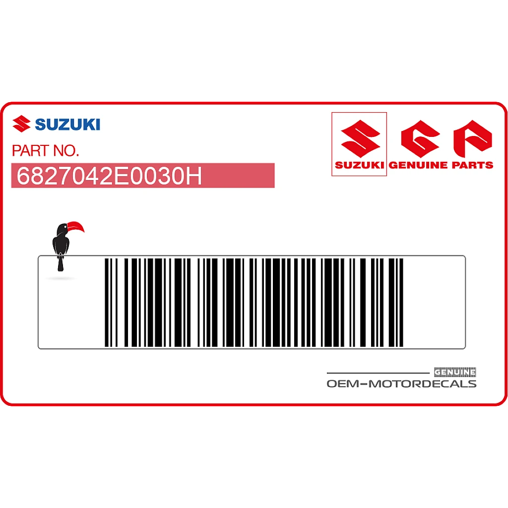 Suzuki RGV250 Adesivo Carenatura Anteriore OEM 6827042E0030H