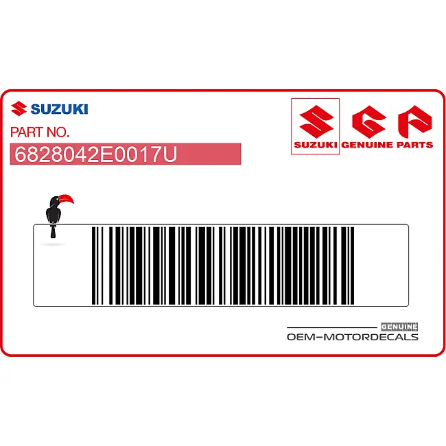 Suzuki RGV250 Adesivo carenatura, lato fiancata OEM 6828042E0017U Autentico set di adesivi di fabbrica per pannello carenatura laterale