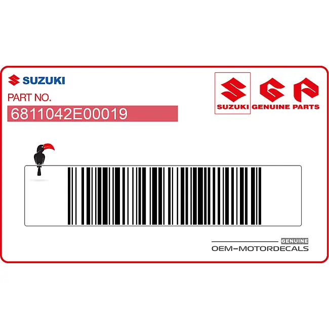 Set di adesivi per serbatoio Suzuki RGV250 OEM 6811042E00019 Grafica originale di fabbrica Striscia Motivo per Serbatoio