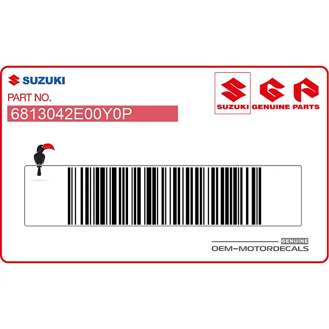 Suzuki RGV250 Set adesivi carenatura telaio lato destro OEM 6813042E00Y0P