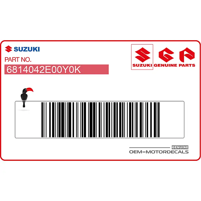 Suzuki RGV250 Adesivo Carenatura Anteriore OEM 6814042E00Y0K