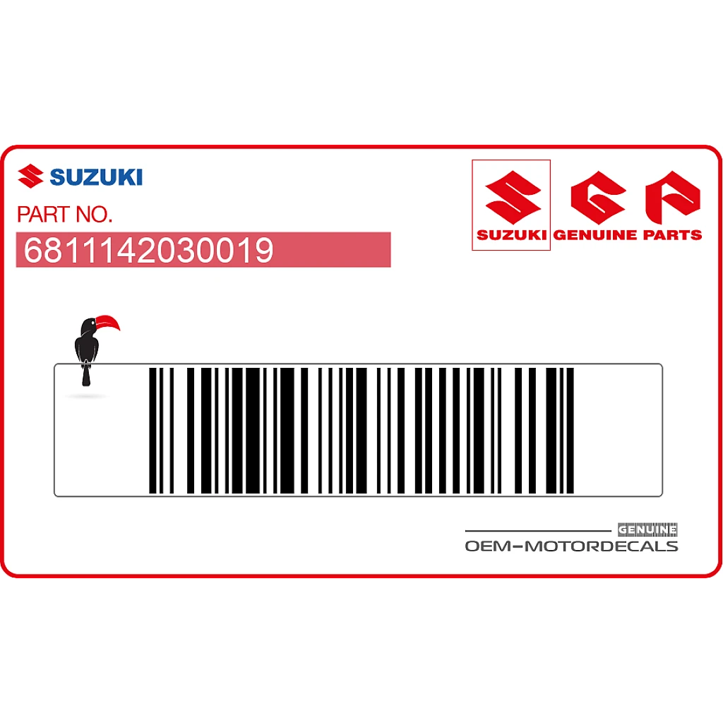 Emblema SUZUKI de carenado Suzuki RGV250 OEM 6811142030019