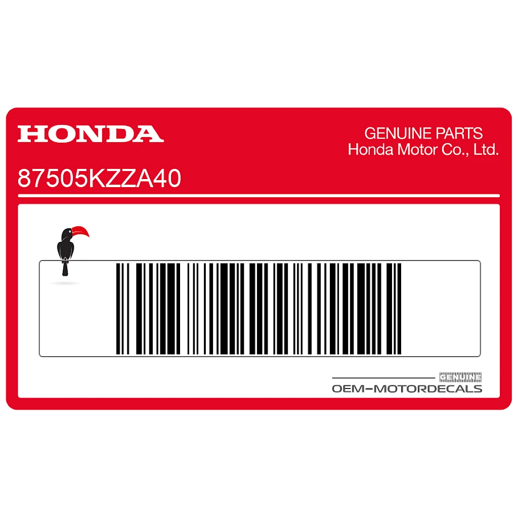 Honda CRF250M Pegatina Precaución Neumático Basculante OEM 87505KZZA40 Adhesivo Seguridad Fábrica Genuino