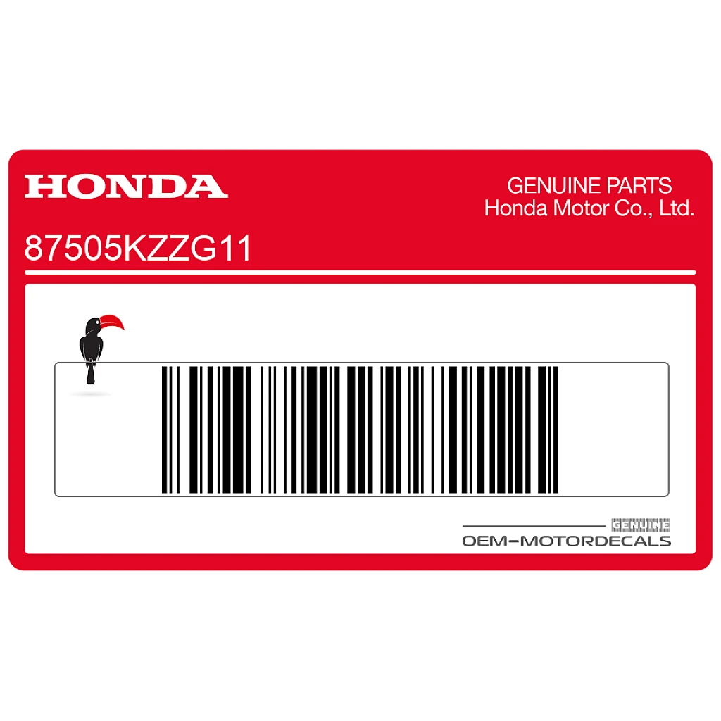 Honda CRF250M Caution Label Frame Swingarm Graphic OEM 87505KZZG11 Genuine Factory Warning Sticker
