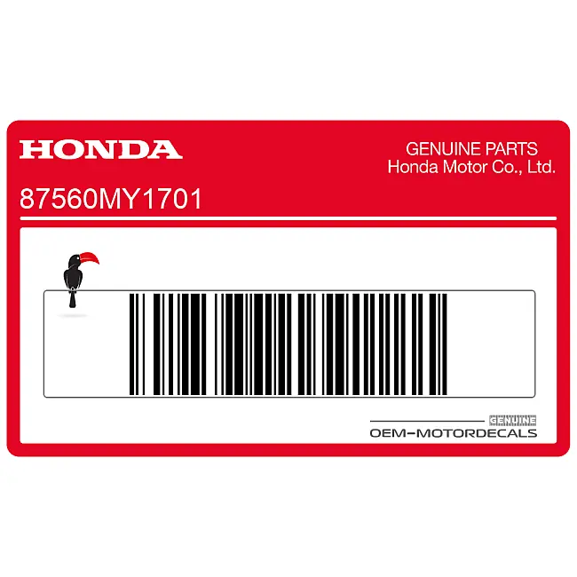 Honda CRF250M Pegatina precaución transmisión OEM 87560MY1701