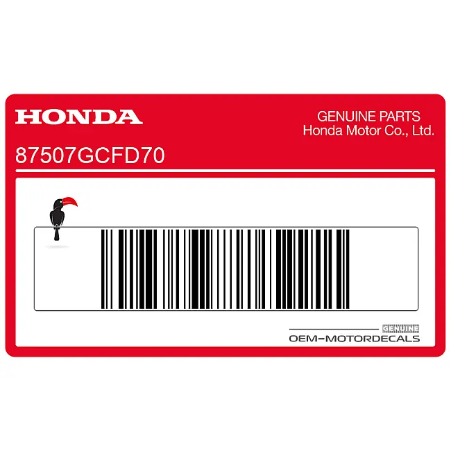Honda CRF110 Drive Chain Caution Label Right Side OEM 87507GCFD70