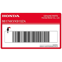 Autocollant de flanc de réservoir, côté gauche