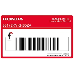 Pegatina de placa de número lateral izquierdo, lado izquierdo