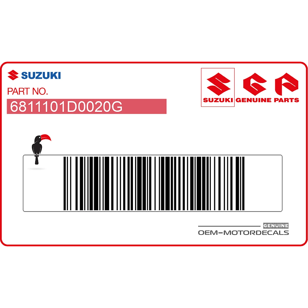 Emblème de réservoir Suzuki RF600R OEM 6811101D0020G