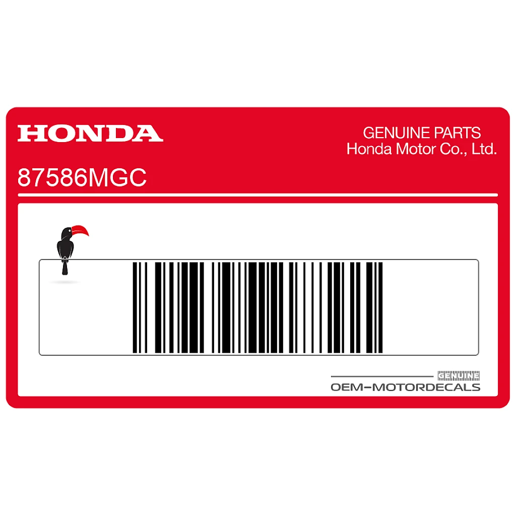 Etichetta di avvertenza serbatoio Honda CB650R OEM 87586MGC