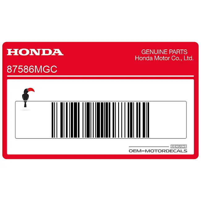 Honda CB650R Tank-Warnhinweis Aufkleber OEM 87586MGC