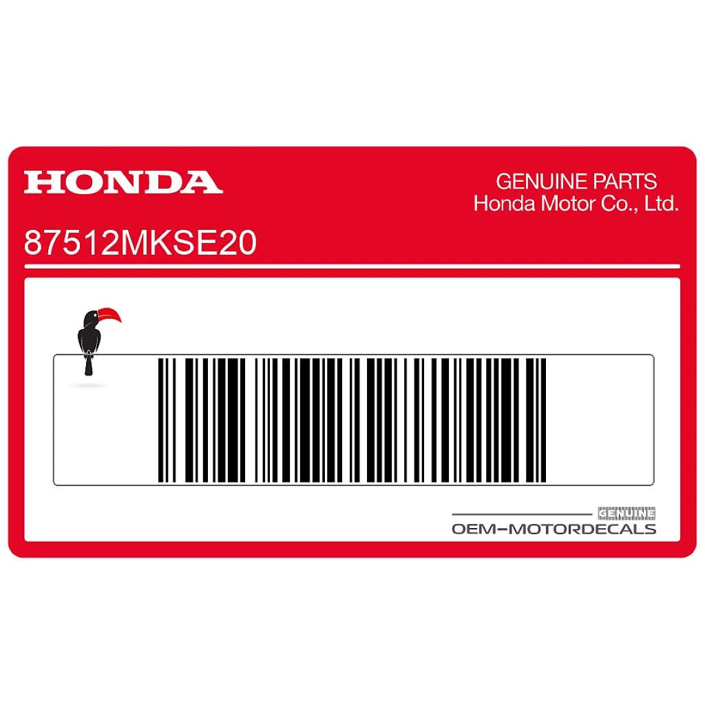 Honda CRF1100 Africa Twin Zubehör & Lastenaufkleber Warnaufkleber OEM 87512MKSE20 für Stauraum