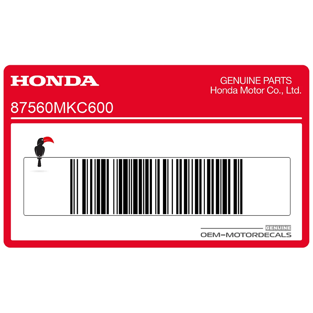 Honda CRF1100 Africa Twin Francuska naklejka ostrzegawcza z tłumaczeniem OEM 87560MKC600