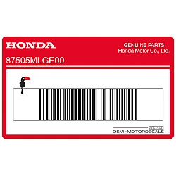 Tire & drive chain warning label, right side
