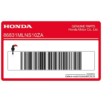 Aufkleber linke hintere Seitenverkleidung