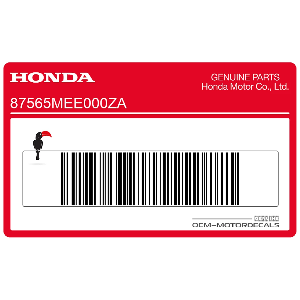 Honda CBR600RR Warnhinweis-Aufkleber OEM 87565MEE000ZA
