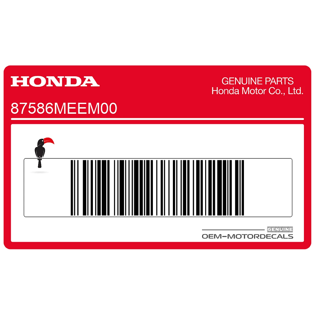 Honda CBR600RR Naklejka ostrzegawcza na zbiornik paliwa Oryginalna Część OEM 87586MEEM00