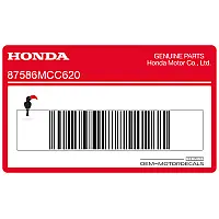 HONDA Naklejka ostrzegawcza na zbiornik paliwa, francuska 87586-MCC-620