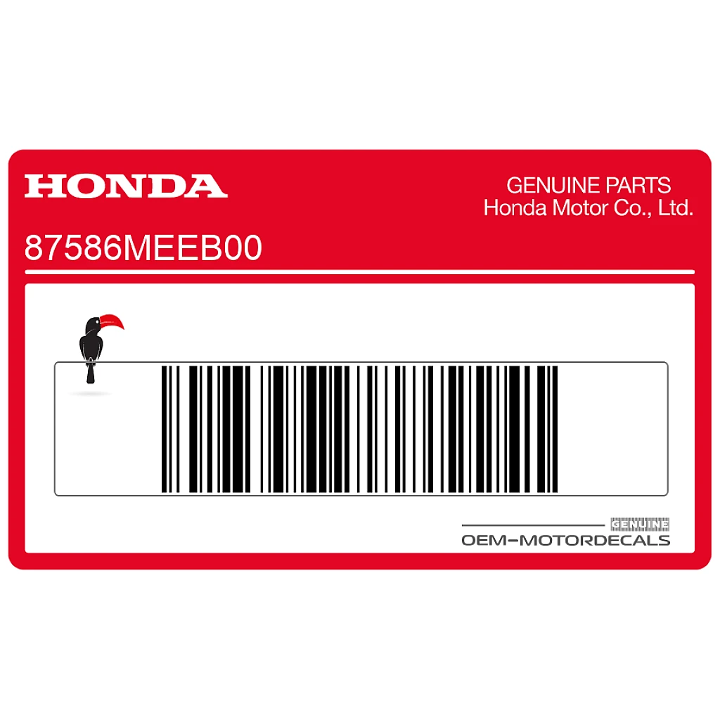 Autocollant d'avertissement de carburant pour réservoir Honda CBR600RR OEM 87586MEEB00