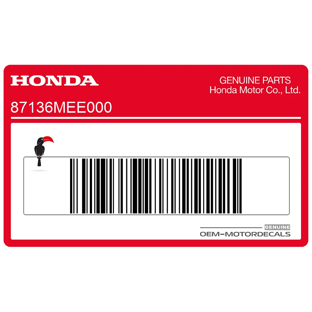 Honda CBR600RR Étiquette d'avertissement pour durite de carburant OEM 87136MEE000