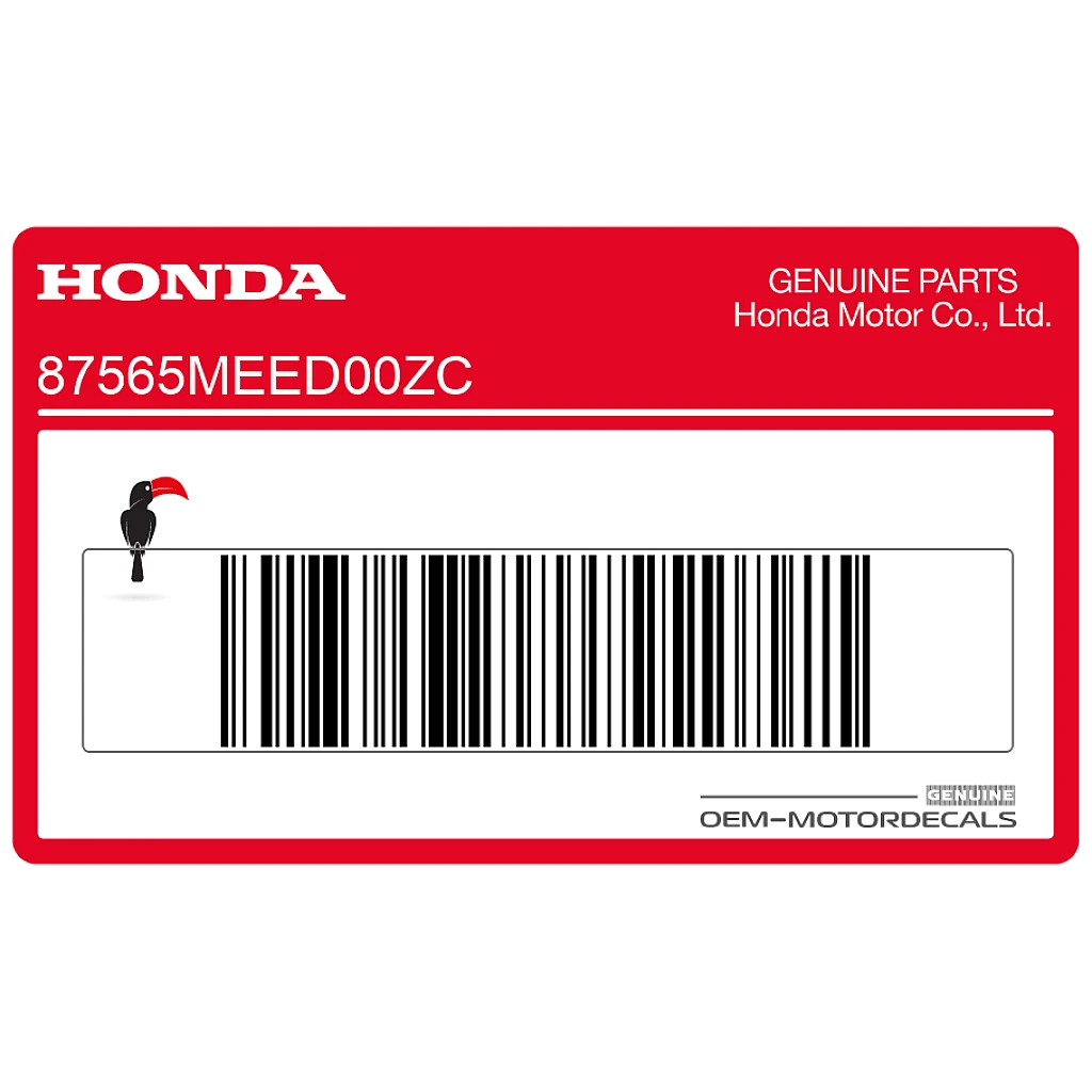 Original Honda CBR600RR Sicherheitshinweis Aufkleber Decal 87565MEED00ZC Fabrikoriginalteil