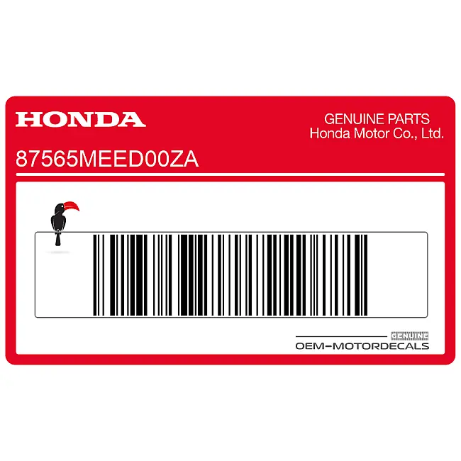 Naklejka ostrzegawcza Honda CBR600RR OEM 87565MEED00ZA