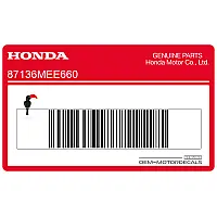 HONDA Fuel hose caution label 87136-MEE-660