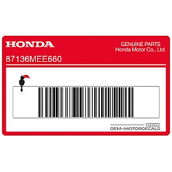Fuel hose caution label