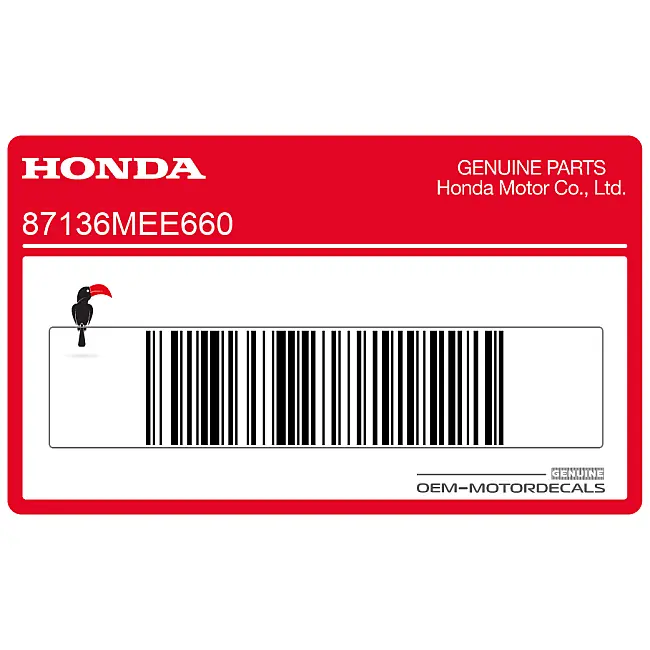 Honda CBR600RR Warnhinweis-Aufkleber für Kraftstoffschlauch OEM 87136MEE660