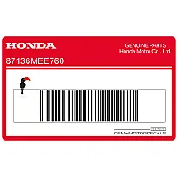 HONDA Fuel tank label 87136-MEE-760