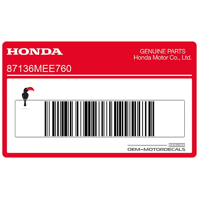 Honda CBR600RR Tankaufkleber Warnaufkleber OEM 87136MEE760