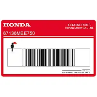 HONDA Etiqueta de manguera de combustible 87136-MEE-750