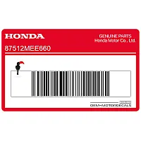 HONDA Zubehörsetikett für Gabelbrücke 87512-MEE-660