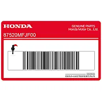 HONDA Kraftstofftank-Sicherheitsaufkleber 87520-MFJ-F00