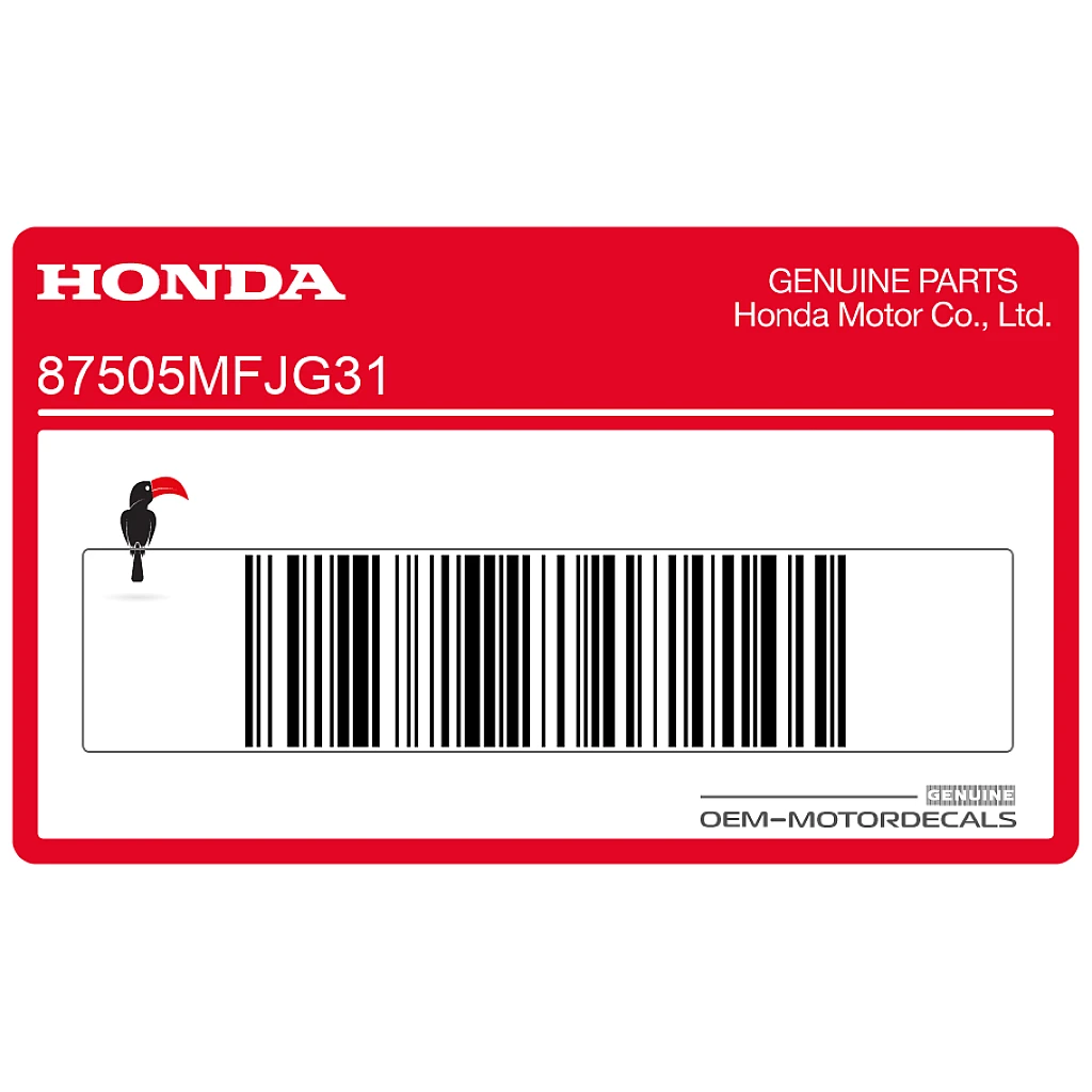 Honda CBR600RR Rear Fender LABELTIRE Information Label Warning Decal OEM 87505MFJG31