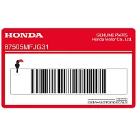 HONDA Hinteres Schutzblech LABELTIRE Information Label 87505-MFJ-G31