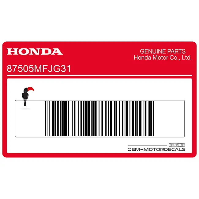 Honda CBR600RR Hinterradabdeckung LABELTIRE Informationsaufkleber Warnaufkleber OEM 87505MFJG31