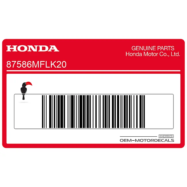 Autocollant d'avertissement de carburant premium pour réservoir Honda CBR600RR OEM 87586MFLK20