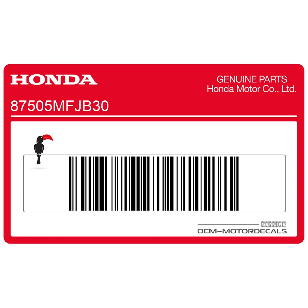 Honda CBR600RR Etichetta di sicurezza informazioni pneumatici OEM 87505MFJB30