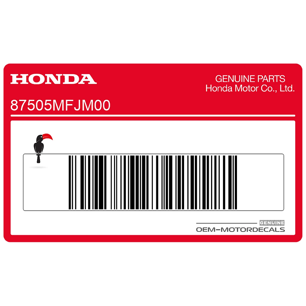 Honda CBR600RR Autocollant de pneu de garde-boue avant Espagnol Décalque d'avertissement OEM 87505MFJM00 Graphique d'origine d'usine