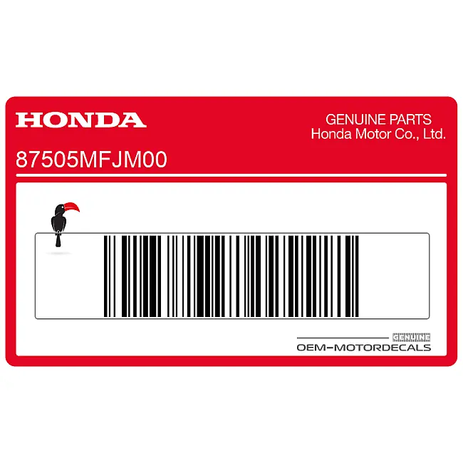Honda CBR600RR Autocollant de pneu de garde-boue avant Espagnol Décalque d'avertissement OEM 87505MFJM00 Graphique d'origine d'usine